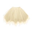 thumbnail image 2 of segolike Tulle Petticoat Women Tulle Tutu Skirt Layered Dress up Supplies Dress Costume for Stage Wedding Night Club Performance Beach Champagne Color, 2 of 8