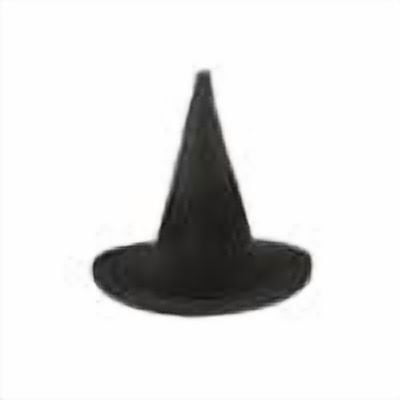 Classic Witch Hat for Women with Pointed Cone and Wide Brim,Black Halloween Party Suit Headwear for Cosplay and Holiday BLACK
