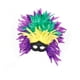 thumbnail image 2 of Tocado de plumas, accesorio de disfraz para carnaval, espectáculos escénicos Verde Amarillo, 2 of 9
