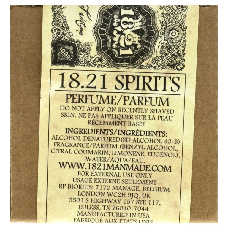 【GAULTIER HOMME】裏キルティングフラワー【02】 18.21 Man Made Sweet Tobacco Spirits - 3.4 oz Vanilla Perfume