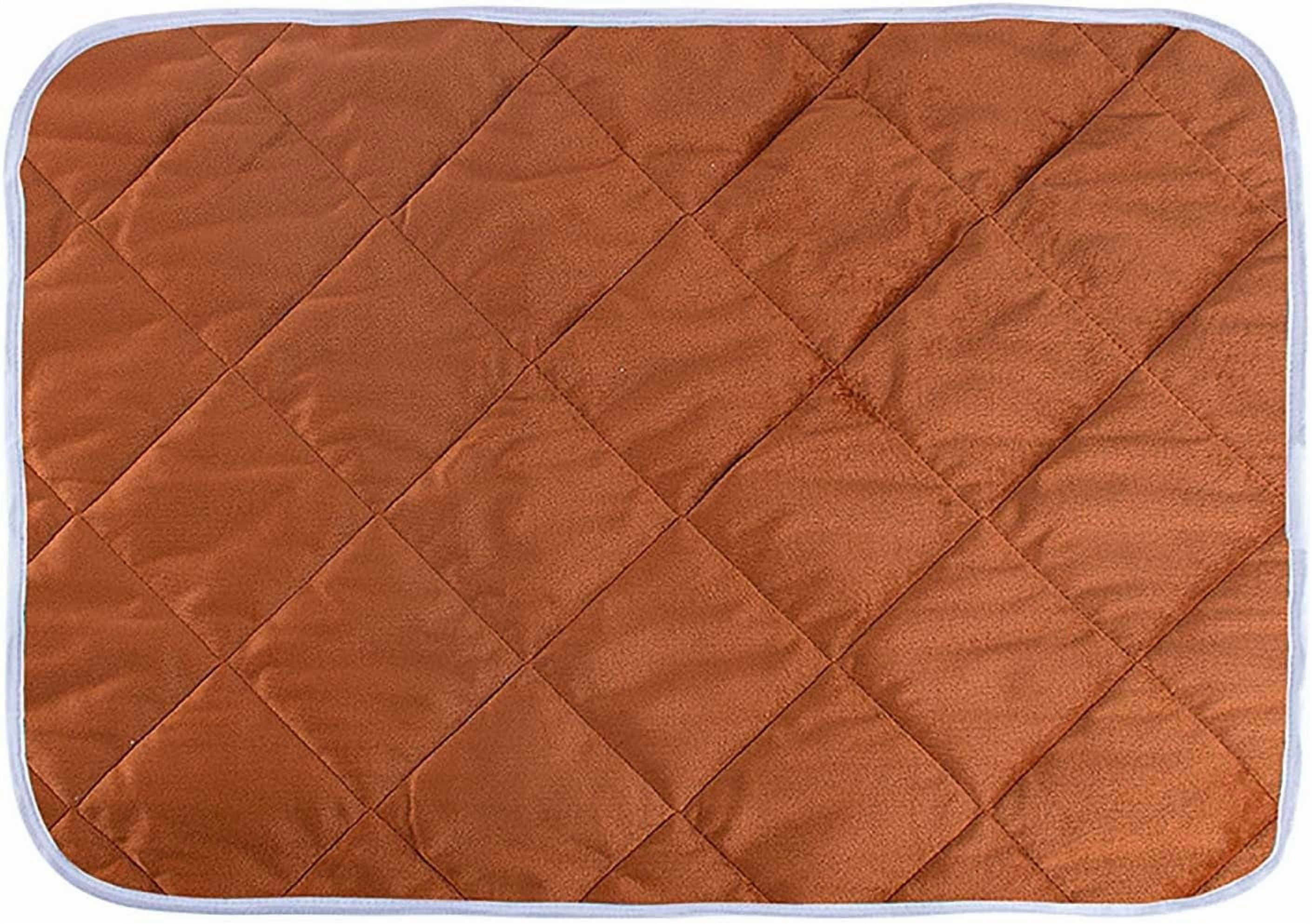 Heated Cat Bed, Dog Heating Pad, Waterproof Extra Warm Thermal Pet Pad for Indoor Outdoor Decor, Non-Slip Heating Pads for Dogs Cats, Pet Bed Home Decor Washable, Gifts for Women Men (Brown)