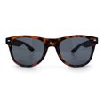 thumbnail image 5 of Rubberized Matte Tortoise Iconic Classic Horn Rim Hipster Sunglasses [Solid Black], 5 of 8