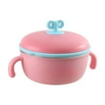 thumbnail image 2 of Stainless Steel Food Bowl with Lid 250-360ml Insulated Toddler Bowl& 304 Stainless Steel Detachable Easy-Grip Hles 6.1x4.56x3.74in Blue/Pink/Green, 2 of 6