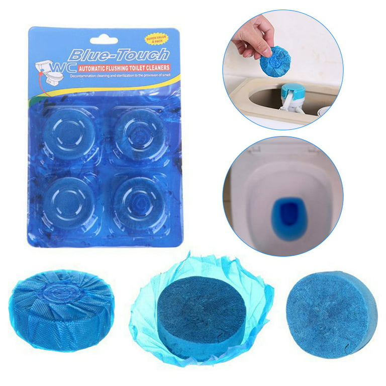 Stamens 4PCS Toilet Cleaner Ball Powerful Automatic Flush Toilet Bowl  Deodorizer For Bathroom Cleaning 