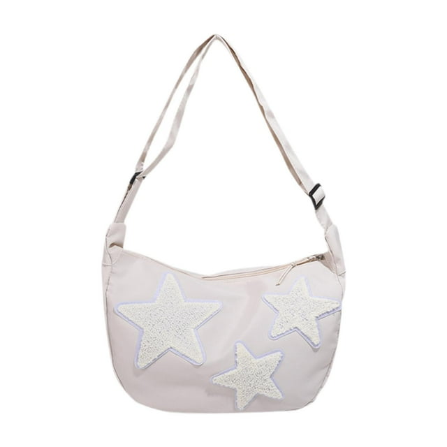 Bolso bandolera informal para mujer, bolso de mano tipo hobo, bolso de hombro para mujer Blanco