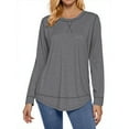 thumbnail image 3 of Fantaslook Womens Fall Tops Long Sleeve Shirts Casual Tunic Top Basic T Shirts Tees, 3 of 8