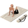 thumbnail image 1 of Esterilla de yoga PAIDU grande, 183 x 91 x 1 cm, extra ancha y gruesa, color beige, 1 of 7