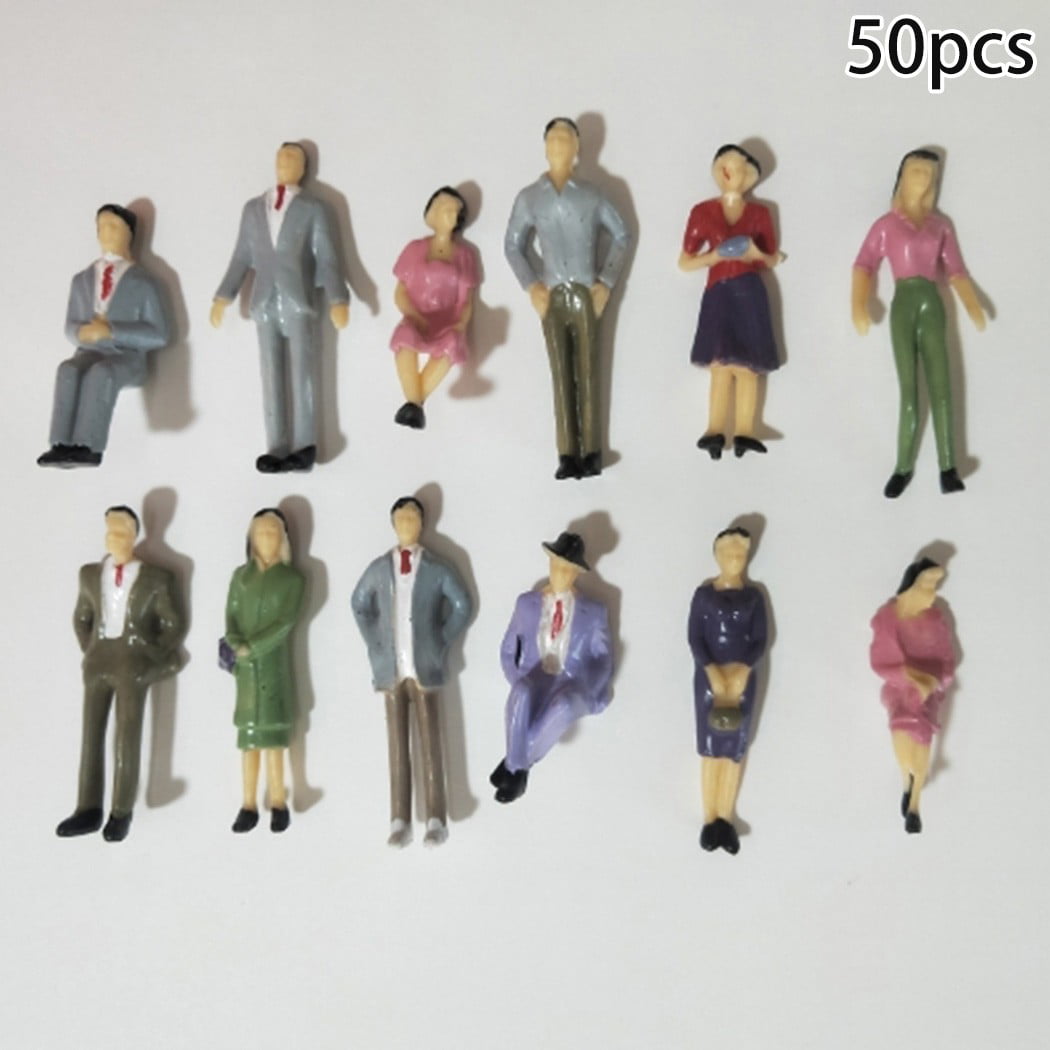 8 x Model Railroad Train G Scale Slot Cars 1:32 Painted Figures People passenger 