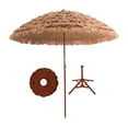 thumbnail image 1 of Almencla Parasol de Plage à Angle d'Inclinaison Réglable, Parasol en Paille pour Camping, Jardin, Patio, Base Quadrupède, 1 of 8