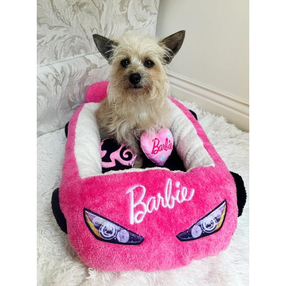 Cama para mascotas Megatoys Barbie, coche de peluche para perros y gatos