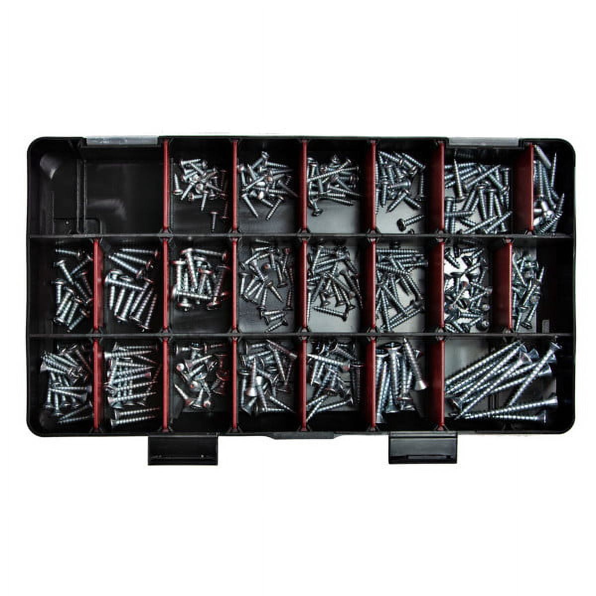 Bulldog Hardware 1,300-Piece Steel Fastener Kit with Organizer Case