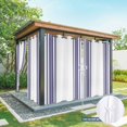 thumbnail image 6 of Navy Blue Striped Outdoor Curtains for Patio Waterproof,Windproof Privacy Curtains with Weighted Bottom,Modern White Striped Abstract Art Aesthetics Outside Drapes for Picnic Garage 54"x84" 1 Panel, 6 of 8