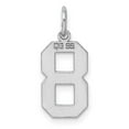 thumbnail image 5 of 925 Sterling Silver Solid Medium Polished Sport game Number 8 Charm Pendant Necklace 21x8mm Wide - Pendant for Women, 5 of 5