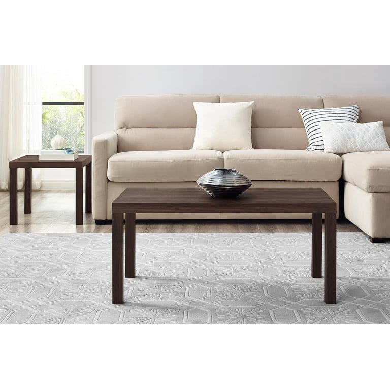 Mainstays Parsons Coffee Table Walnut Walmart