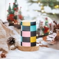 thumbnail image 2 of Yayeee Flameless Candles with Remote Flickering Battery Operated Multi Color Changing, Pink Checkered Pattern, 2 of 7