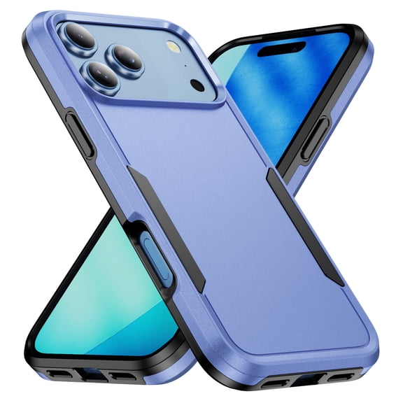 Dteck Case for iPhone 18 Pro,Shockproof Soft TPU Inner Layer and Hard PC Outer Back Cover Double Layer Design Phone Case,Lightblue