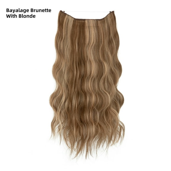 Namzi Hair Extensions for Women - 1 Pcs Hair Clip with Hair Attached,Bayalage Brunette With Blonde , 45.72CM/18in Length, One Piece Hair Extensions Clip In for Natural Elegant Look