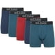 thumbnail image 1 of Gildan Calzoncillos tipo bóxer elásticos de algodón para hombre, paquete múltiple Blue Cove/Hawaiian Blue/Heather Red Mark (paquete de 5) 2XL, 1 of 1