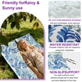 thumbnail image 4 of YLLN Porch Swing Cushions With Backrest, 4" Thicken Waterproof Outdoor Bench Cushion, Patio Swing Cushion Replacement, For Outdoor Indoor Garden Furniture, Only Cushion（40" x 63",Blue Leaf）, 4 of 7