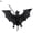 14cm x 6cm, variant on D-GROEE Halloween Hanging Bats Decorations,2PCS Creepy Flying Rubber Bats Decor for Outdoor & Indoor, Realistic Looking Spooky Bats for Halloween Party Supplies Prank Toy Haunted House Decoration