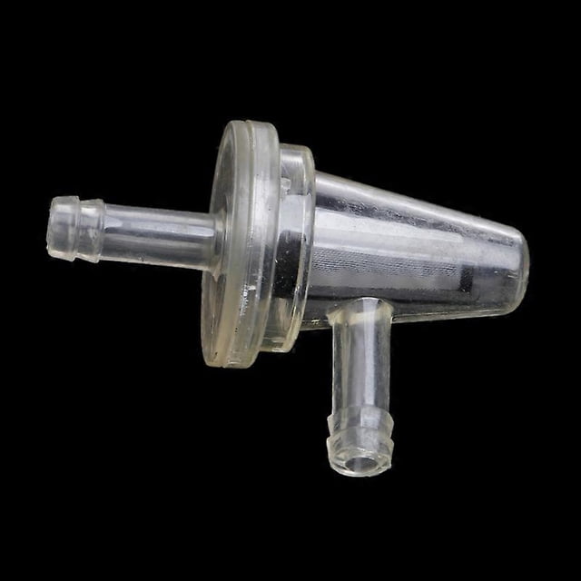 1x Universal Motorcycle Right Angle Inline Fuel Filter 1/4 6mm Hose Lines