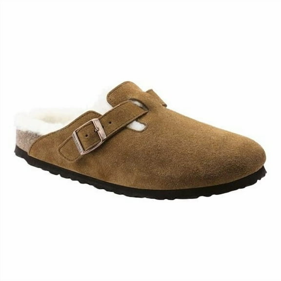 Women's Birkenstock Boston Suede Shearling Clog