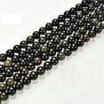 thumbnail image 5 of K-KED Gold Sheen Obsidian Smooth Round Beads 4mm 6mm 8mm 10mm 12mm 15.5" Strand-6 mm, 5 of 8