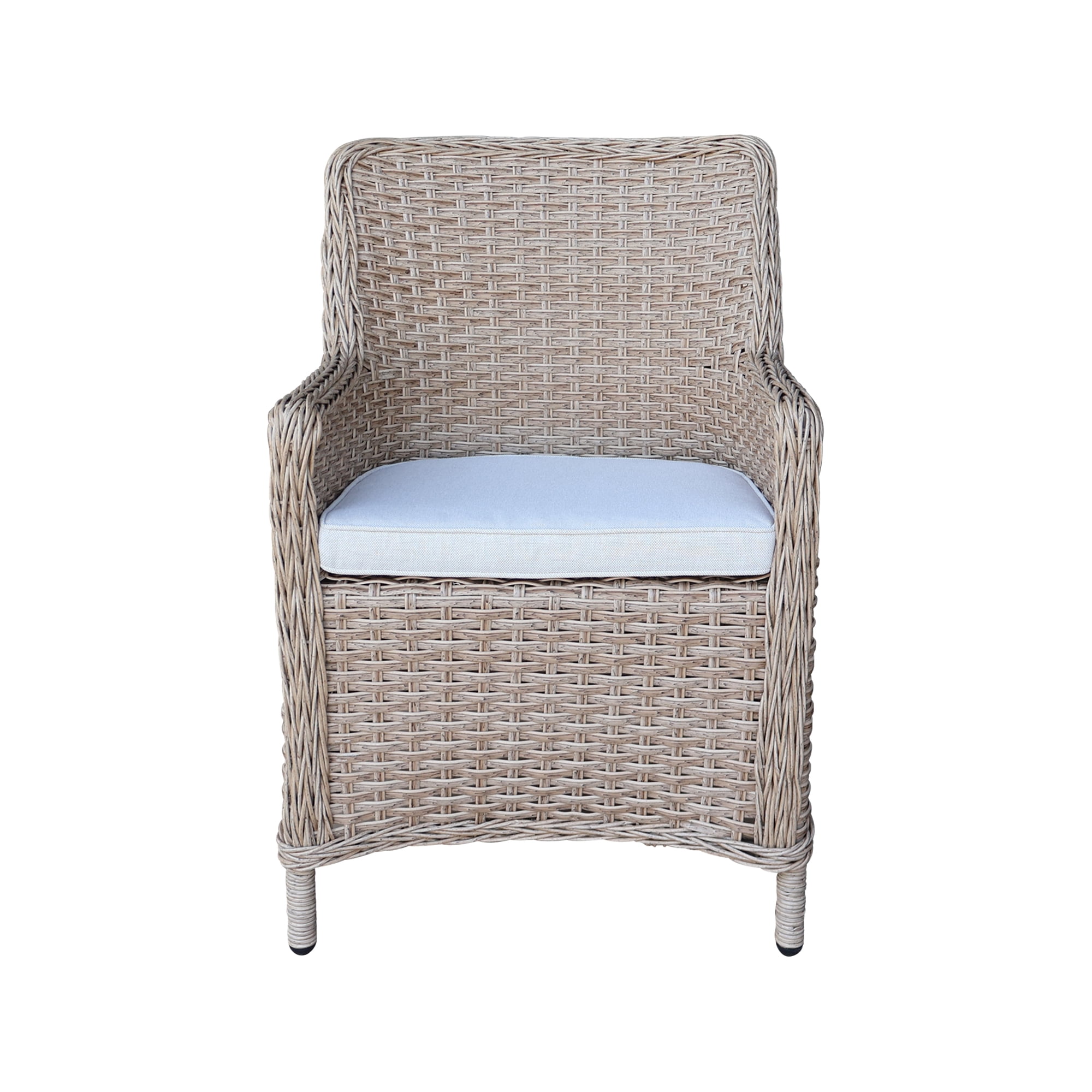 International Concepts Commercial Grade Outdoor Patio Dining Chair with All-Weather Wicker and 2-Inch Quick-Dry Cushion