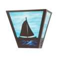 thumbnail image 2 of Meyda Tiffany 211605 Sailboat 2 Light 12" Tall Wall Sconce - Bronze, 2 of 5