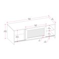 thumbnail image 2 of CorLiving Ellis Modular Engineered Wood TV Stand with 2 Fluted Glass Doors for Smaller TVs - Black, 2 of 9