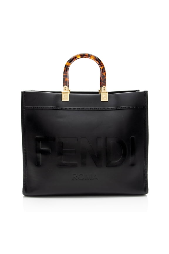 Pre-Owned Fendi Leather Sunshine Medium Shopper Tote