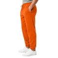 thumbnail image 4 of Resicozy Mens Jogger Sweatpants Wide Leg Cuffed Straight Pant Drawstring Elastic Waist Fleece Athletic Sweatpants with Pockets Orange 2XL, 4 of 9