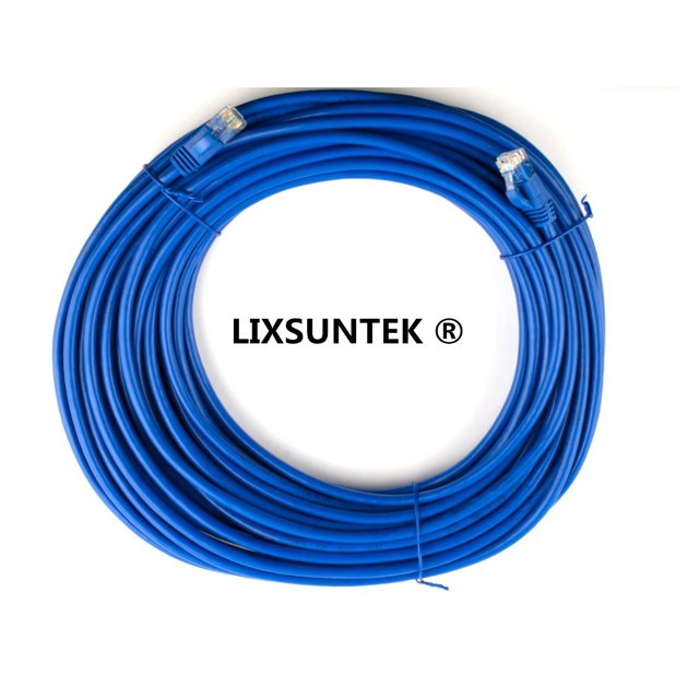 LIXSUNTEK® RJ45 Cat5e Cat-5e Network internet Ethernet Cable Cord - 100 Feet (30 Meters) Cat 5e Patch Lan Cable 100% Coppe