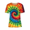 thumbnail image 4 of LOVZFMLL Women's Summer Tops Spring And Summer Printed Casual Pullover With Short Sleeves, 4 of 4