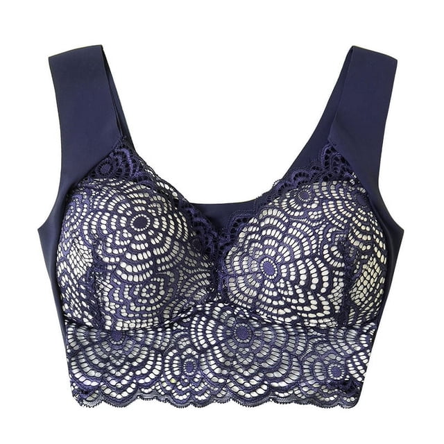 Sujetador deportivo de encaje sexy para dormir, ropa interior de gran tamaño sin aros de acero, para chicas gorditas, sujetador push up fino