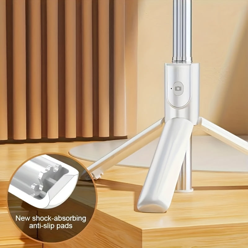 Wireless Selfie Stick with LED Light & Remote, Aluminum Tripod for Anti-Shake Phone Photos Live Stream, Compatible All Smartphones, Holiday Gift