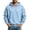 Sky Blue, variant on hoksml Men's Pullover Hoodie Solid V Neck Drawstring Hooded Sweatshirt for Fall Winter Daily Work Outdoor Comfort