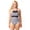 Black White Chevron, variant on Black Bouquet Mesh One Piece by Sea & Sand Beachwear, 10