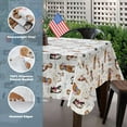 thumbnail image 3 of Newbridge Patriotic Dogs and American Flag 60 x 84 inch Rectangle Vinyl Flannel Backed Tablecloth, 3 of 7