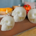 thumbnail image 5 of Taotanxi Large Skull Candles (5-Pack, White); 2.7 x 2.1-Inch Decorative Themed Candles for Halloween, Horror and Novelty Decor, 5 of 5
