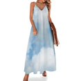 thumbnail image 1 of Vestido sin mangas de nubes vestidos de noche para mujer Vestidos de fiesta para mujer, 1 of 7