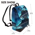 thumbnail image 2 of Balery Hawaiian Beach Pirate Moon Mochila de Cuero para Mujeres, Gran Capacidad, Bolsa de Viaje Multifuncional, Mochila de Cuero y Bolsa de Hombro para Mujeres, 2 of 4