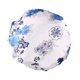 thumbnail image 1 of Minnieouse Gorro de dormir para mujer, gorro de satén elástico de banda ancha para cubrir la cabeza, calentador del cuero cabelludo, Sombreros azul blanco M（56-58cm）, 1 of 6