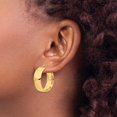 thumbnail image 4 of FJC Finejewelers 14 kt Yellow Gold 8mm High Polished Hoop Earrings 25 mm x 23 mm, 4 of 6