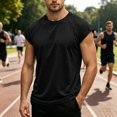 thumbnail image 7 of Mens Summer Shirts Cap Sleeve Crew Neck Workout T Shirts Casual Loose Fit Gym Tees, XL, 7 of 7