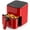 Red, variant on Casabay 3QT Air Fryer, 800W Compact Digital Airfryer with Nonstick, 160-400°F Temperature Range and Auto-Off for Bake, Dehydrate, Reheat, Red