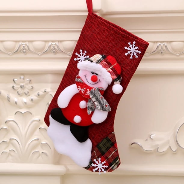 Calcetines de árbol de Navidad para decoración de fiestas, adornos colgantes de Santa Claus y alce, accesorio de Navidad artesanal, nuevo diseño, 2023