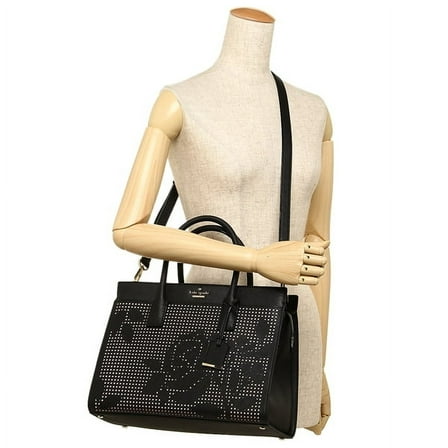 Cameron Street Perforated Candace Satchel Bag, Black