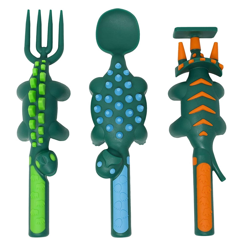 Constructive Eating Dinosaur Utensil Set for Toddlers, Infants, Babies