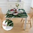 thumbnail image 2 of Acheng Flowers Leaves Square Tablecloth Waterproof Resistant Fabric 100% Polyester Fiber 52*52, 2 of 8